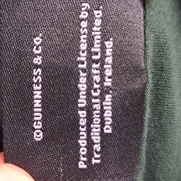 Guinness Ireland Official spellout logo graphic green XL relaxed fit t-shirt - Picture 6 of 7